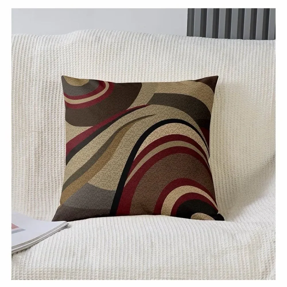 Pack of 2 Throw Pillow Covers, Geometric Square Cushion Case Set 16x16 Inches